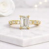 Emerald Cut Lab Grown Diamond Engagement Ring