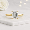 0.80 CT Emerald Cut Lab Grown Diamond Solitaire Engagement Ring