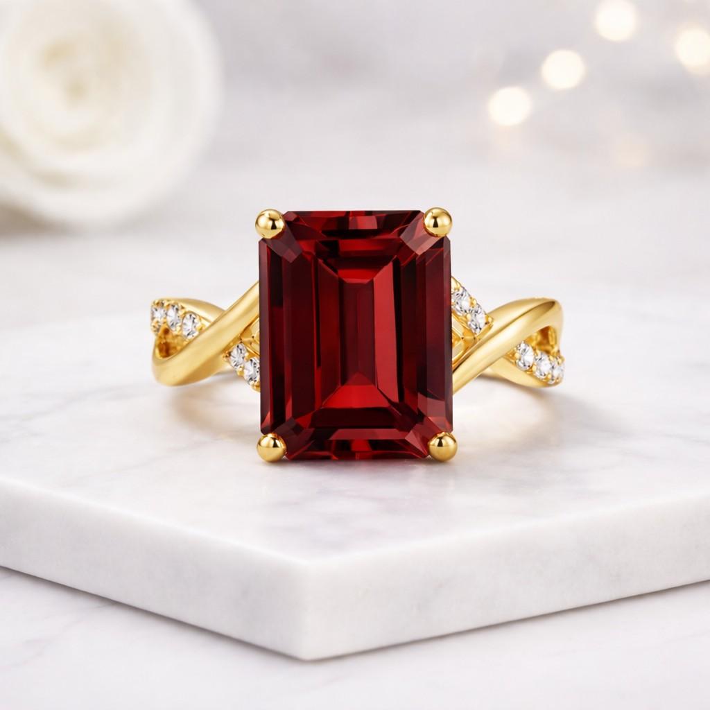 emerald gemstone ring emerald shape ring rectangle stone ring octagon gemstone ring step cut gemstone elongated gemstone ring