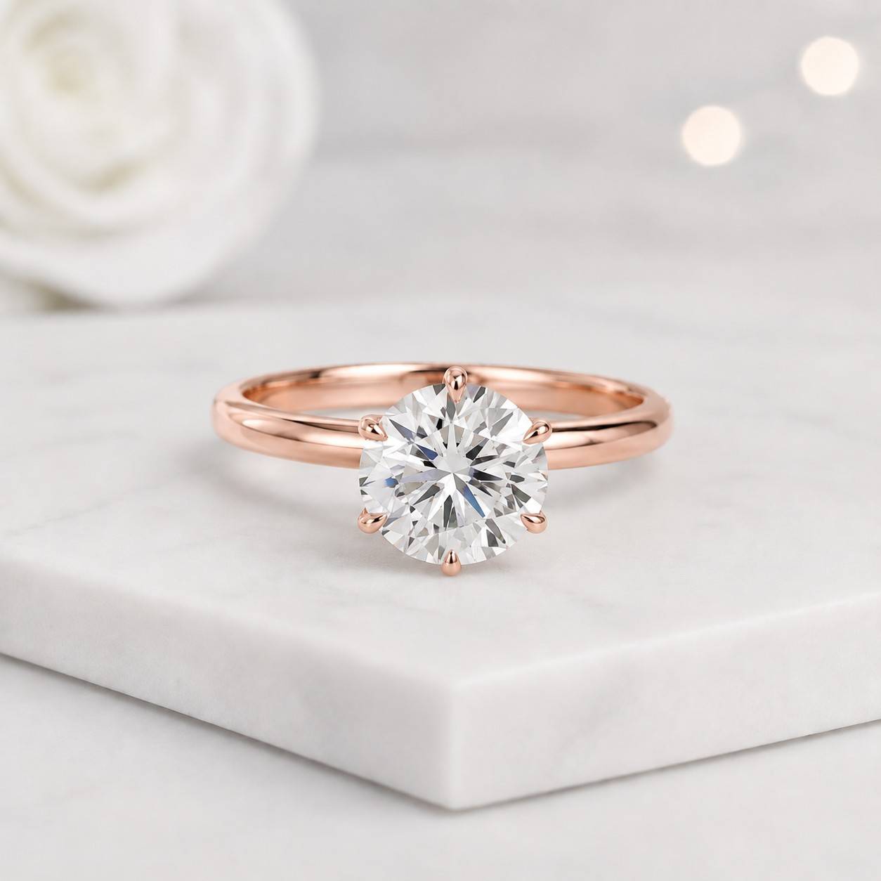 engagement ring solitaire ring diamond ring moissanite ring lab diamond ring round ring round cut ring white gold ring platinum ring 1 ct ring 2 ct ring bridal ring wedding ring promise ring