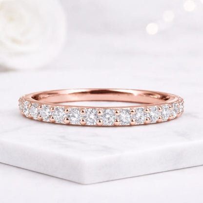 eternity band diamond band pave ring wedding band stacking ring thin band slim ring gold band promise ring women ring bridal band half eternity full eternity sparkle ring