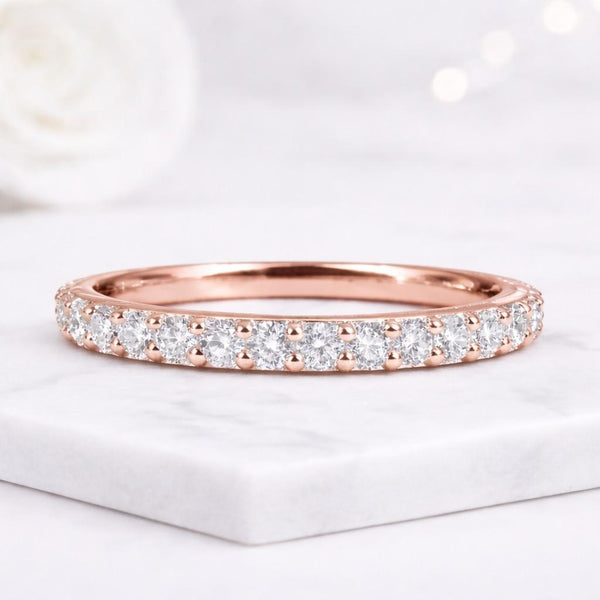 eternity band diamond band pave ring wedding band stacking ring thin band slim ring gold band promise ring women ring bridal band half eternity full eternity sparkle ring