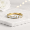 Round Cut Lab Grown Diamond Eternity Wedding Band Ring
