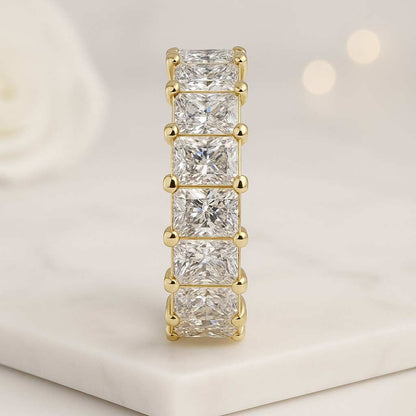 eternity square diamond continuous band full band eternity jewelry wedding stack bridal stack ring for her luxury band classic band elegant band sparkling band refined ring