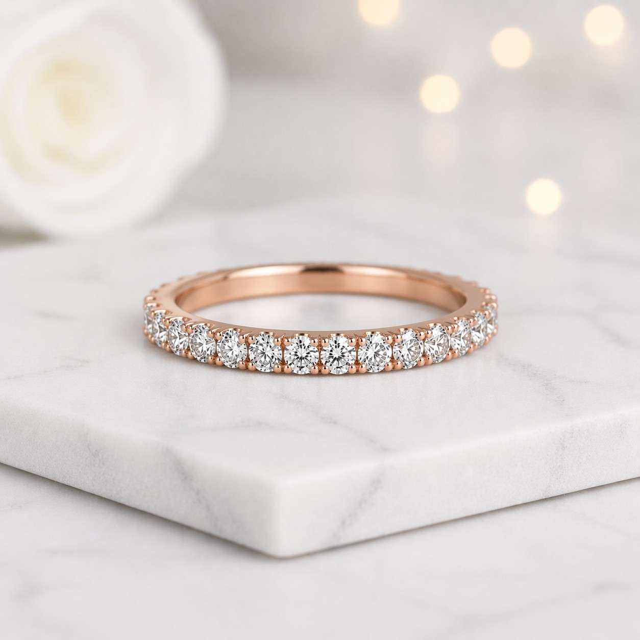 eternity wedding ring diamond eternity ring pave wedding band stack ring bridal band matching band wedding jewelry anniversary band promise jewelry fine ring gold wedding ring thin wedding band delicate wedding ring