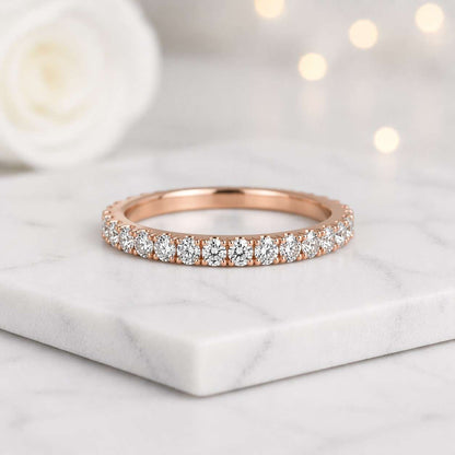 eternity wedding ring diamond eternity ring pave wedding band stack ring bridal band matching band wedding jewelry anniversary band promise jewelry fine ring gold wedding ring thin wedding band delicate wedding ring