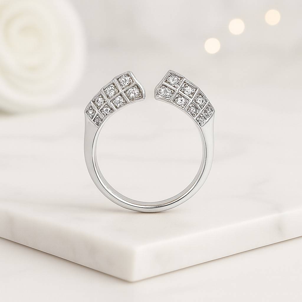 evening jewelry anniversary ring gift for women luxury gift ring lover jewelry collector ring geometric style modern style clean lines jewelry open design ring