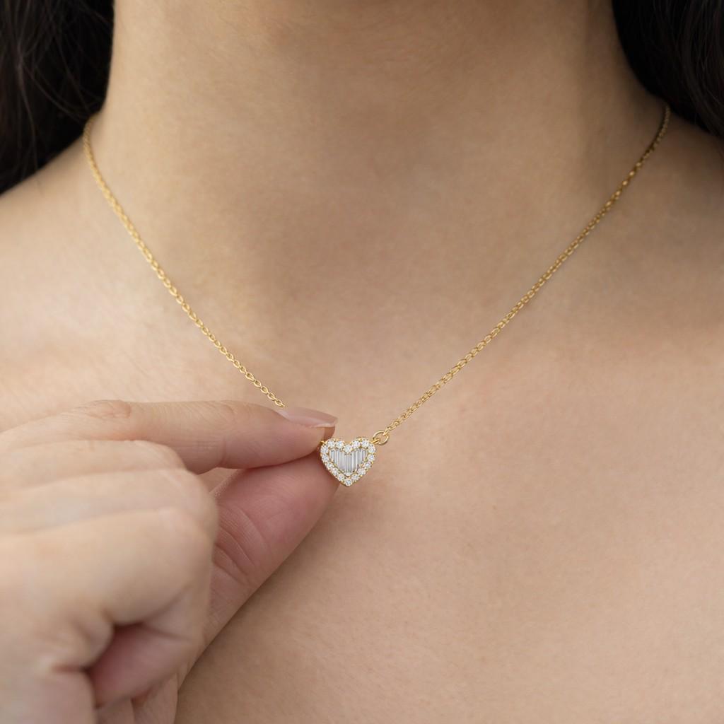 everyday necklace romantic necklace gift necklace fine jewelry heart charm heart design sparkling pendant elegant necklace trendy necklace classic necklace modern necklace delicate necklace statement pendant luxury necklace
