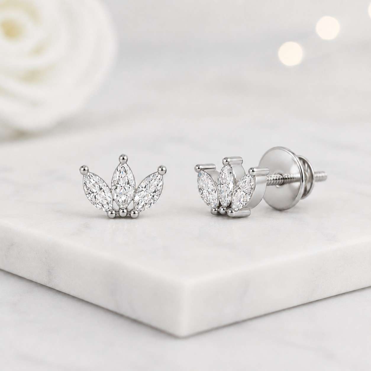 everyday studs elegant studs minimal studs fashion earrings fine studs shiny earrings delicate jewelry ear piercing jewelry cute flower earrings