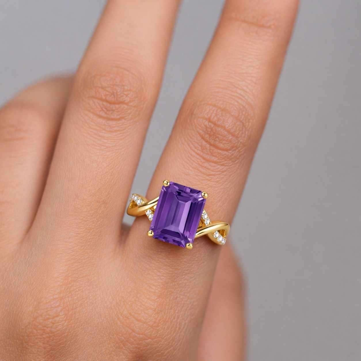 february birthstone purple gem ring natural gemstone jewelry gemstone gift colorful gemstone ring precious stone ring semi precious ring faceted gemstone ring