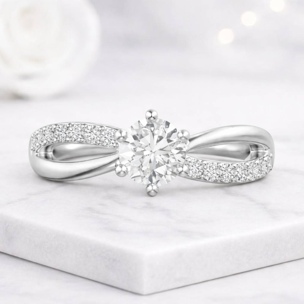 feminine ring stylish jewelry crystal jewelry round cut ring prong ring sparkling ring statement jewelry fashion jewelry wedding ring bridal accessory romantic jewelry anniversary jewelry