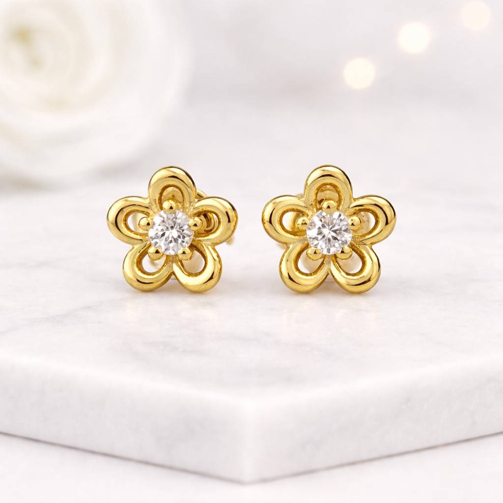 flower earrings gold flower earrings stud flower earrings floral earrings daisy earrings cute flower earrings tiny flower earrings