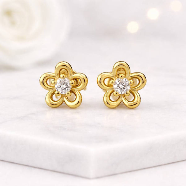 flower earrings gold flower earrings stud flower earrings floral earrings daisy earrings cute flower earrings tiny flower earrings