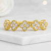 Round Cut Lab Grown Diamond Floral Eternity Wedding Band