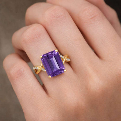gemstone jewelry diamond accent jewelry moissanite jewelry lab created diamond simulated diamond ring clear stone accent side stone ring gemstone solitaire luxury gemstone ring birthstone ring