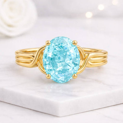 gemstone jewelry oval stone ring blue ring gift ring fashion ring stacking ring luxury ring artisan ring polished ring bright gemstone ring classic ring