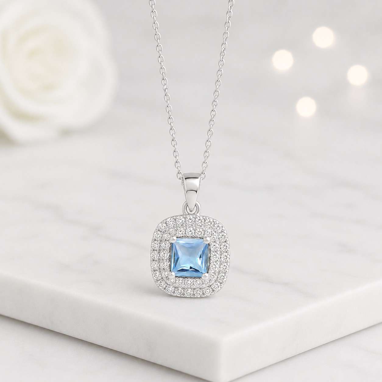 gemstone pendant luxury necklace bridal jewelry timeless necklace fashion necklace simple necklace