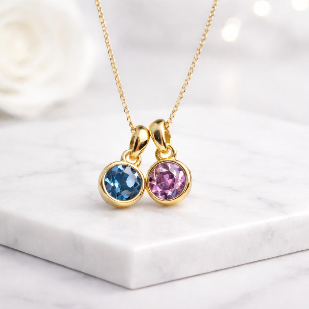 genuine gemstone necklace natural stone necklace precious stone necklace semi precious necklace faceted crystal necklace sparkling gemstone necklace