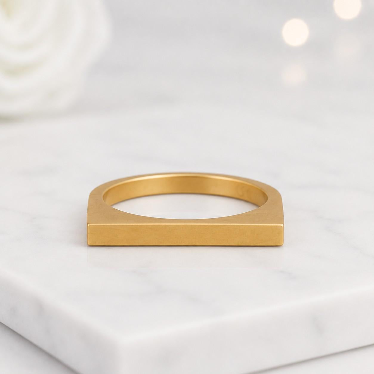 geometric band flat band modern band dainty ring gift ring trendy ring elegant ring plain band unique ring designer ring finger ring