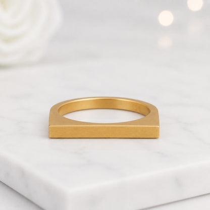 geometric band flat band modern band dainty ring gift ring trendy ring elegant ring plain band unique ring designer ring finger ring