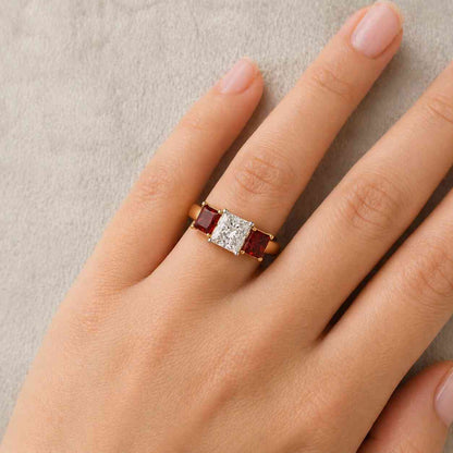 gold anniversary ring gold gemstone ring gold three stone ring gold princess ring gold luxury ring gold wedding ring gold fine jewelry ring gold custom ring gold handmade ring
