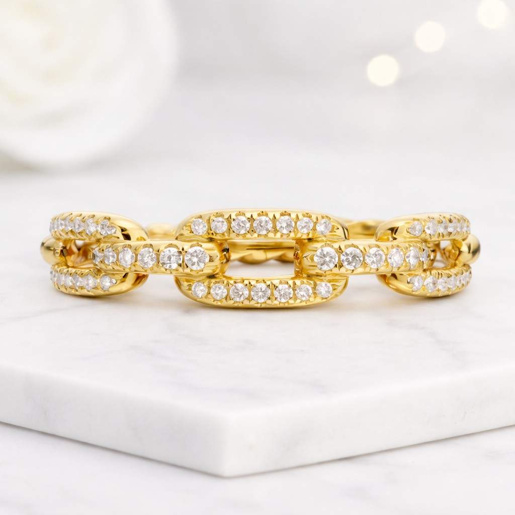 gold chain ring twisted ring rope ring link ring chunky ring chain band open link ring statement ring womens ring fashion ring modern ring bold ring stacking ring