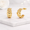 Gold Bubble Huggie Hoop Earrings