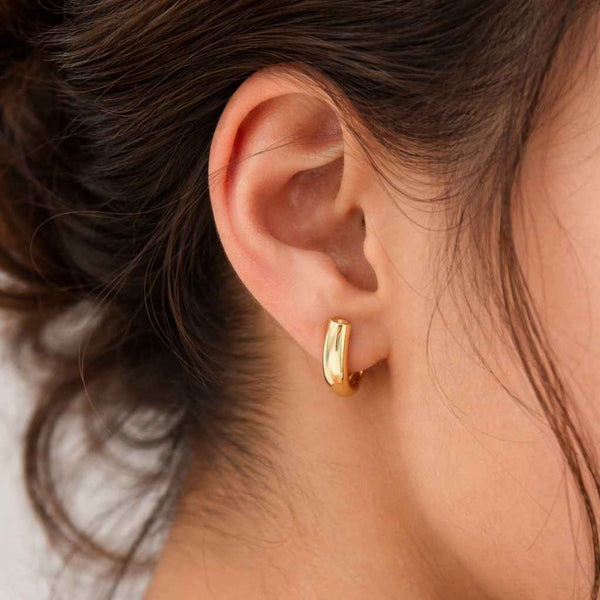 gold hoop earrings curved hoop earrings open hoop earrings thick hoop earrings half hoop earrings