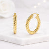 Gold Twisted Hoop Earrings
