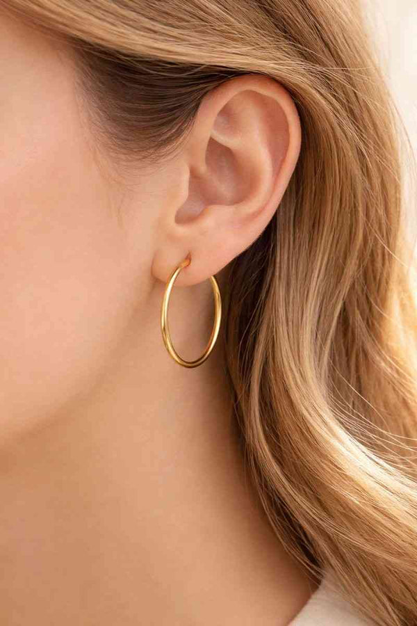 gold hoops tube gold hoops hinged gold hoops snap lock hoops stackable gold hoops casual gold hoops dressy gold hoops versatile gold hoops ear fashion hoops jewelry gift hoops delicate gold hoops slim hoop