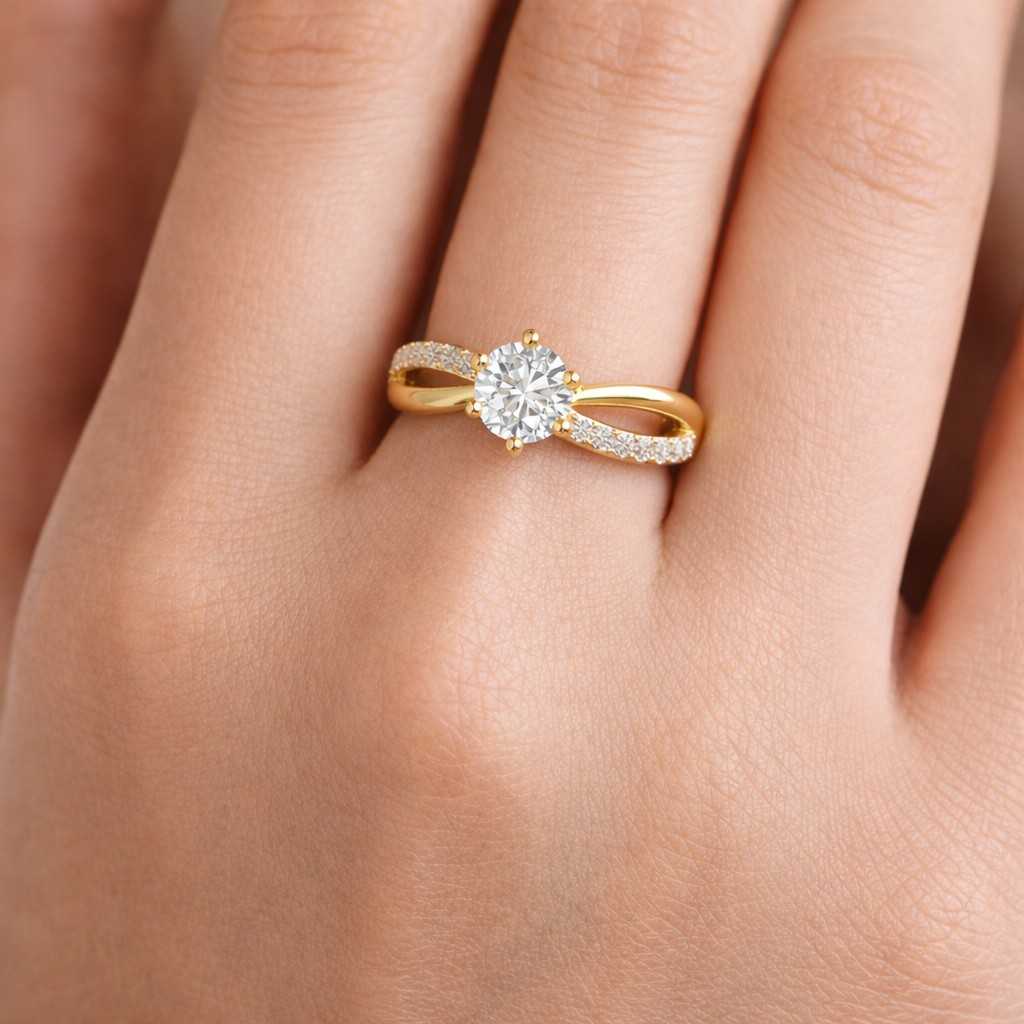 gold jewelry crystal ring clear stone ring bridal jewelry timeless ring anniversary ring romantic ring stacking ring dainty ring luxury jewelry gift ring ladies ring modern ring