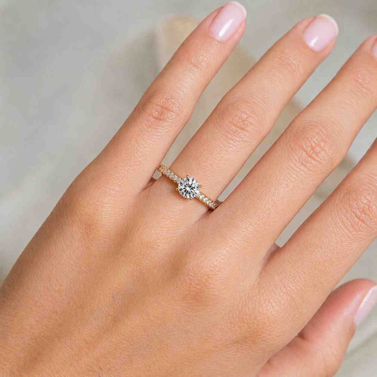 gold jewelry gold solitaire ring gold pave ring gold band ring gold promise ring gold proposal ring gold anniversary ring gold gift ring white metal ring precious metal ring