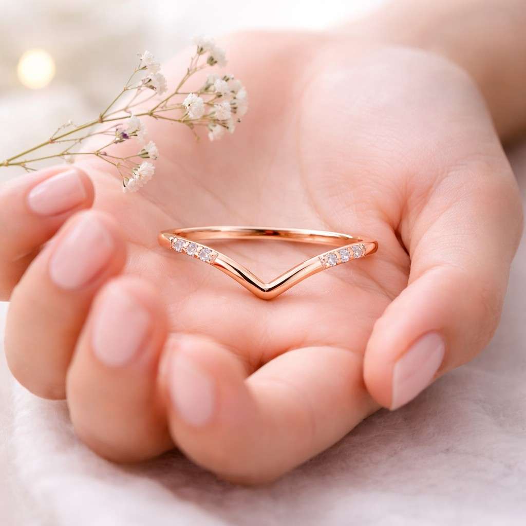 gold nesting ring gold enhancer ring gold guard ring gold bridal band gold fitted band gold stacker ring