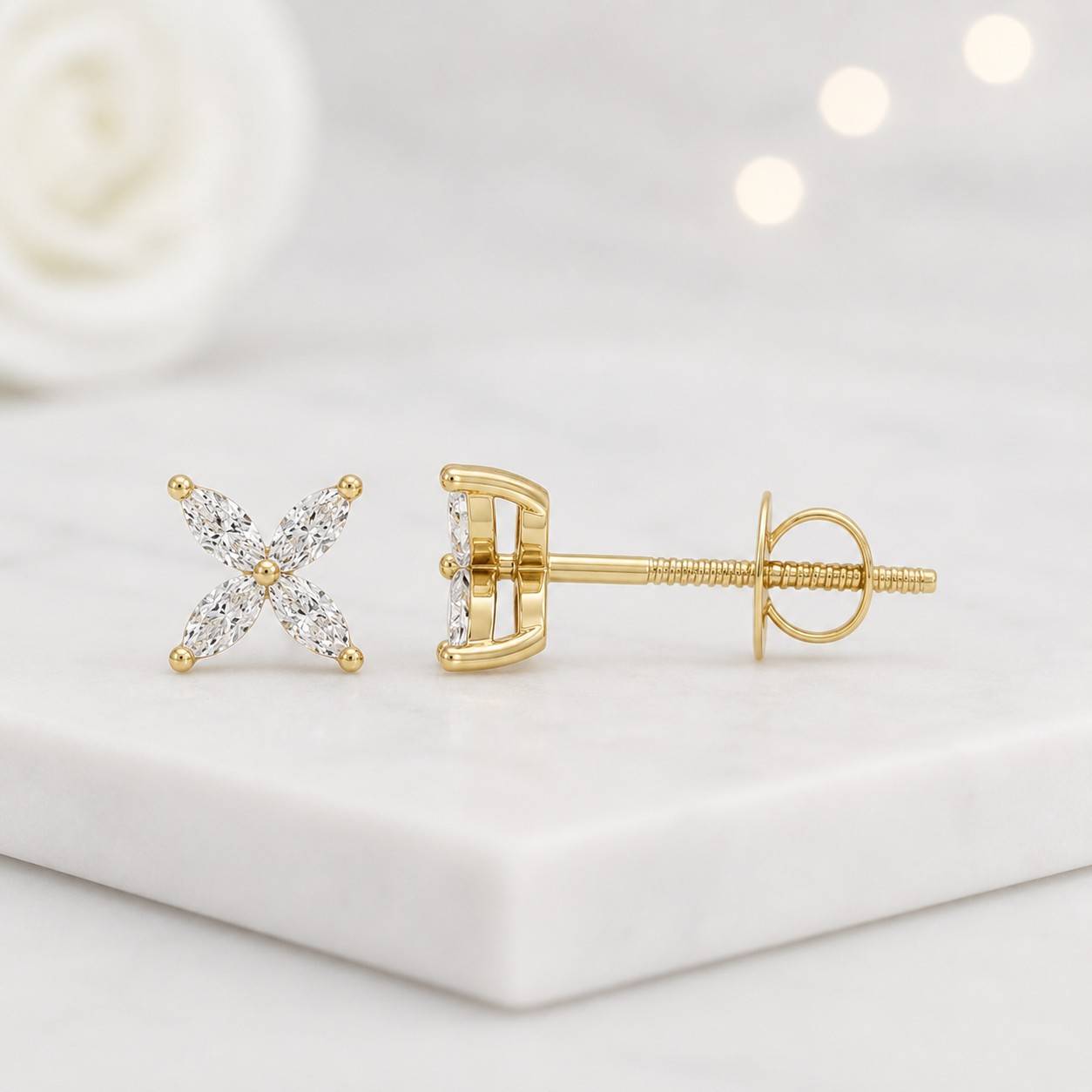 gold petite studs polished gold earrings genuine gold earrings premium gold studs gold sparkle earring