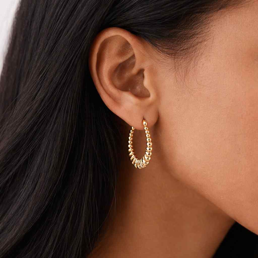 gold plated hoops luxury gold earrings premium gold hoops heirloom jewelry genuine gold hoops