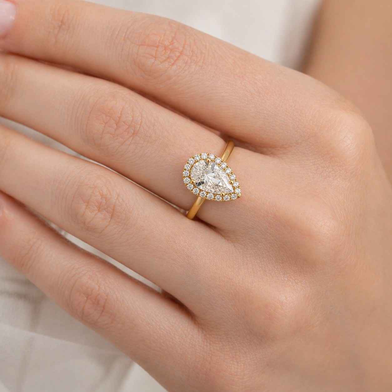 gold ring 14k gold ring 18k gold ring yellow gold ring solid gold ring real gold ring gold jewelry ring gold bridal ring gold engagement ring gold halo ring gold pear ring