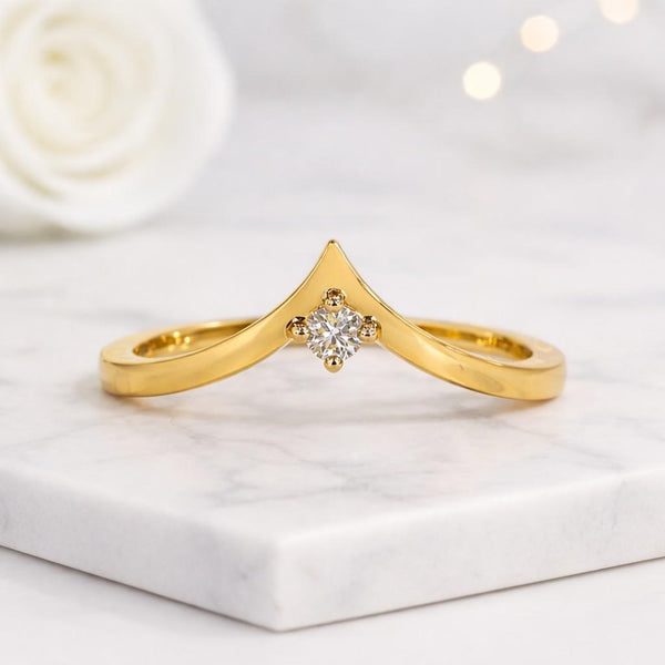 gold ring chevron ring v ring wishbone ring curved ring contour ring stacking ring solitaire ring dainty ring thin band ring women ring minimalist ring modern ring simple ring