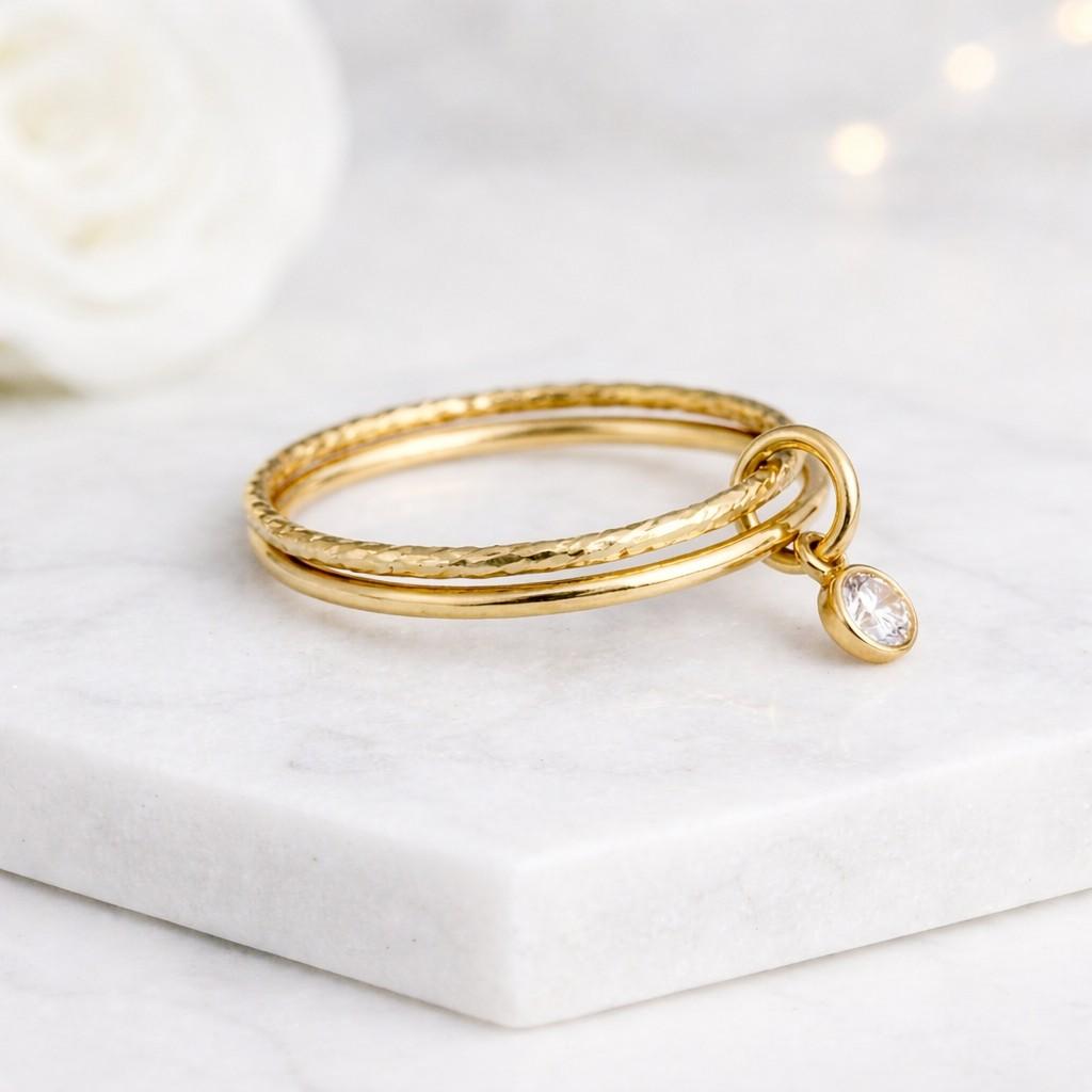 gold ring stacking ring charm ring dangle ring gemstone ring double band ring layered ring hammered ring textured ring thin ring
