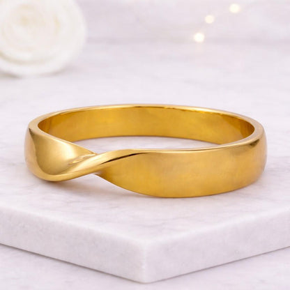 gold ring twisted ring wedding band gold wedding band minimalist ring twist band crossover ring plain gold ring