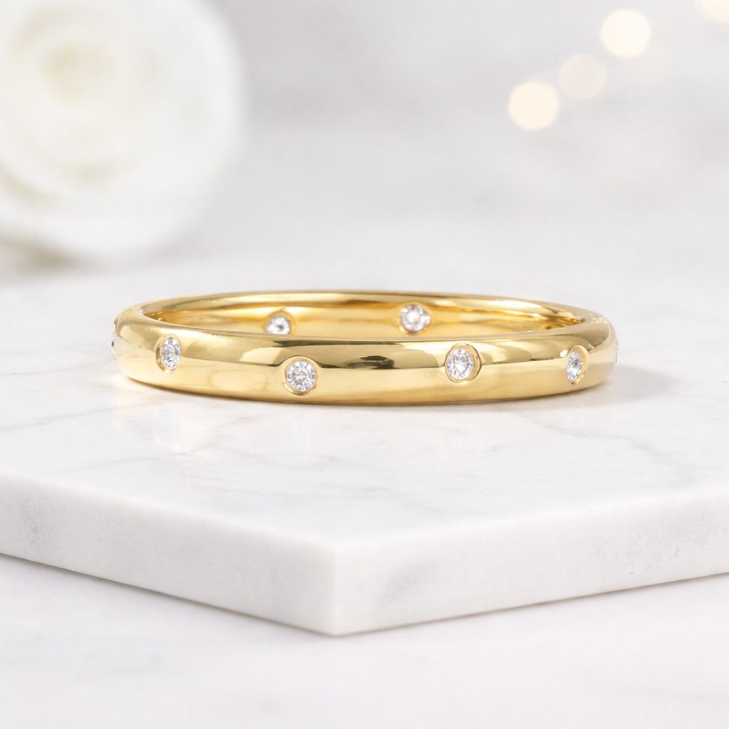 gold stacking ring silver stacking ring bezel set ring flush set ring slim wedding ring eternity stacking ring