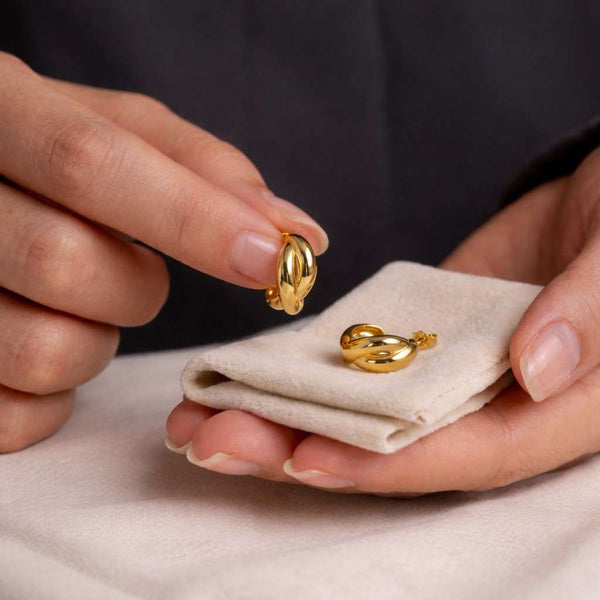 gold vermeil earrings gold plated earrings fine gold earrings luxury earrings premium jewelry heirloom earrings