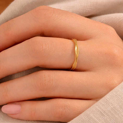 gold wedding band gold stacking ring gold contour ring gold wave ring gold nesting band gold bridal ring gold promise ring gold fashion ring luxury gold ring fine gold ring handmade gold ring