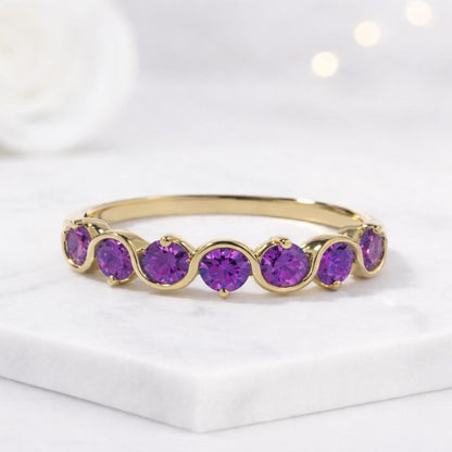 green stone band emerald band gold band wedding band anniversary band stackable band contour band curved band slim band thin band gemstone band ladies band bridal band daily ring simple ring luxury ring fine ring designer ring artisan ring