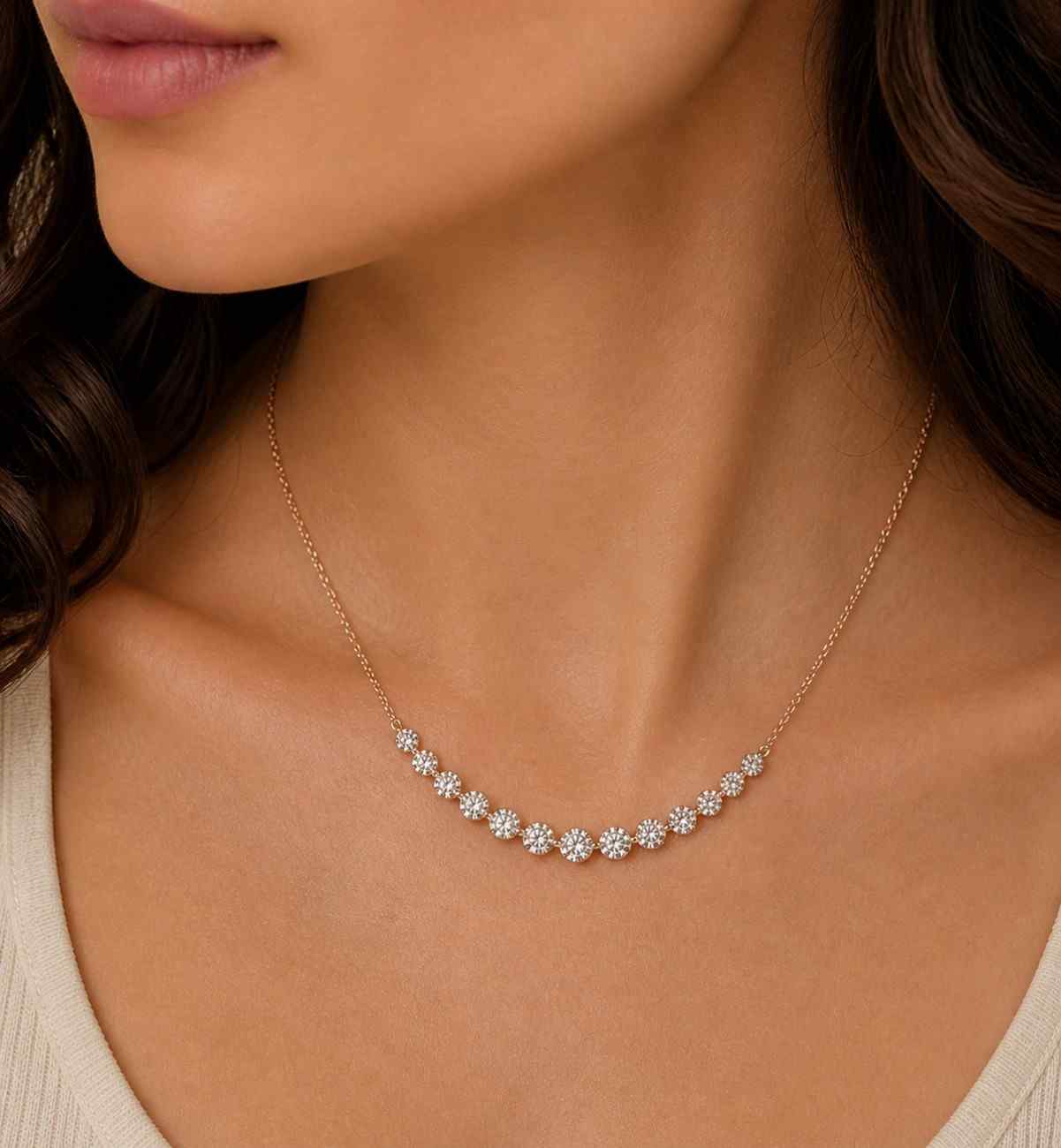 half carat necklace one carat necklace two carat necklace three carat necklace five carat necklace micro diamond necklace