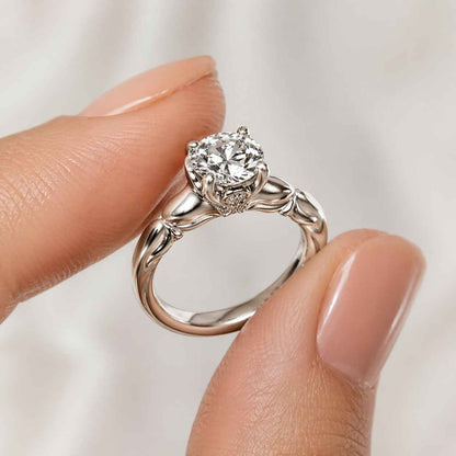 handcrafted ring artisan ring elegant ring shiny ring polished ring fine jewelry ring gift ring promise ring wedding ring classic ring timeless ring center stone ring silver tone ring decorative band ring designer ring handmade ring