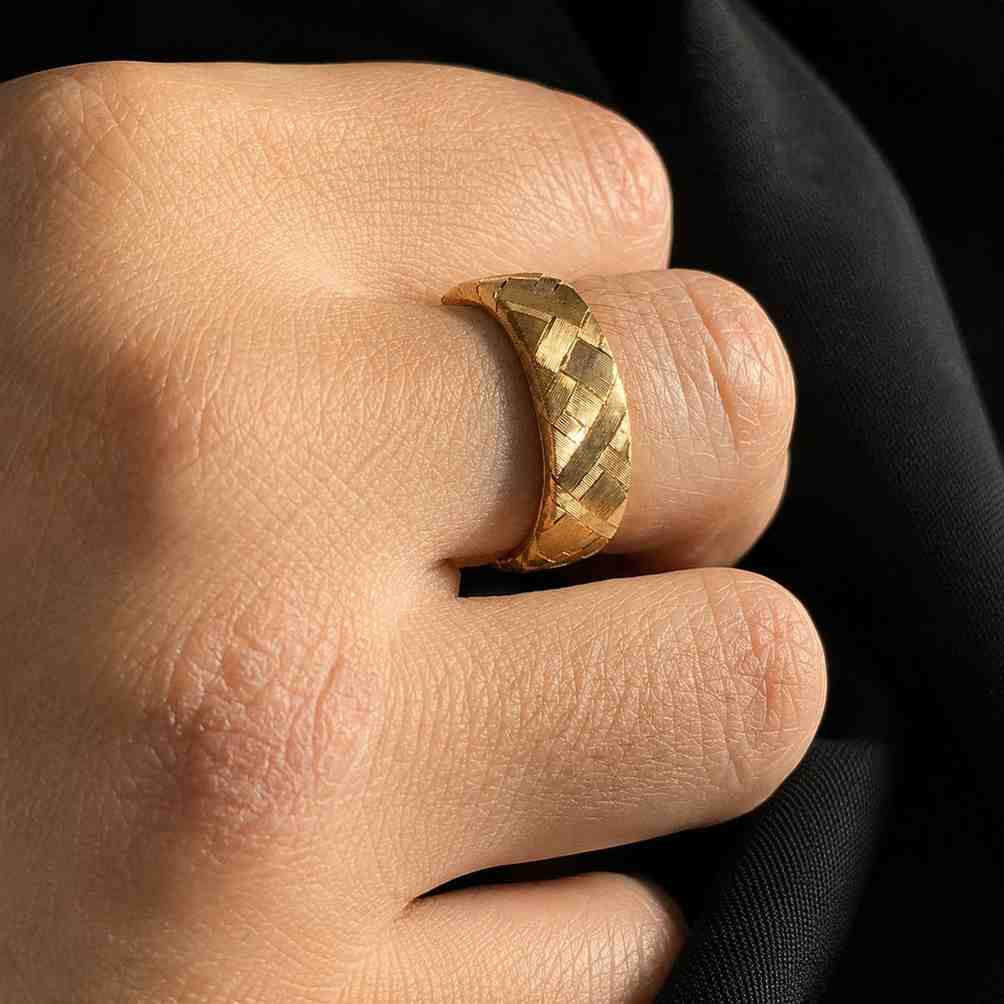 handmade gold ring brushed gold ring polished gold ring gold gift gold anniversary ring gold promise ring gold fashion ring gold stacking ring