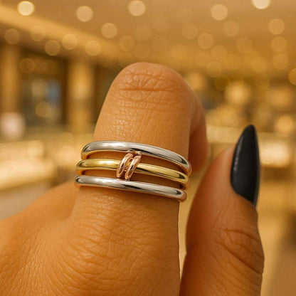 handmade ring artisan ring women ring everyday ring fashion ring statement ring comfort fit ring smooth band ring layered ring linked ring circle ring
