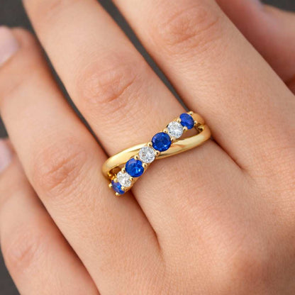 handmade ring fine jewelry stackable ring anniversary ring wedding band bridal ring daily ring minimalist ring polished ring shiny ring designer ring open band ring crossover jewelry