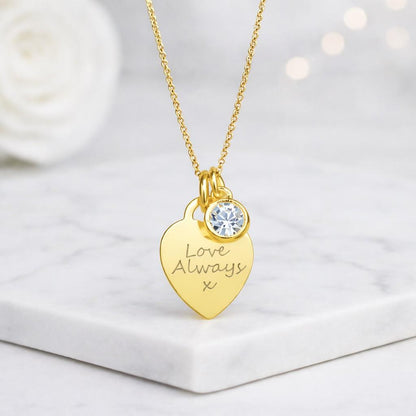 heart necklace engraved necklace charm necklace silver necklace dainty necklace pendant necklace women necklace love necklace