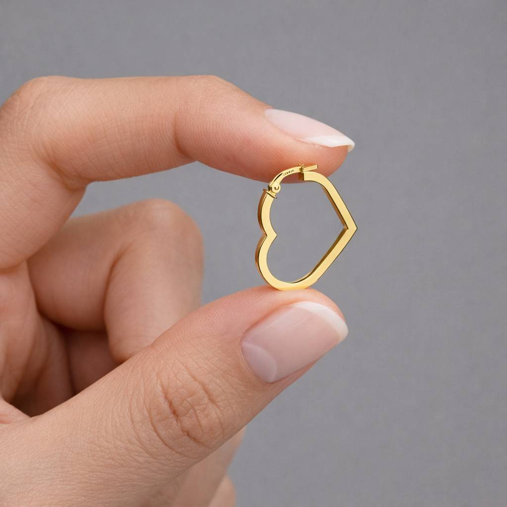 hoop jewelry heart jewelry wire earrings smooth earrings party earrings daily earrings stackable earrings fashion earrings